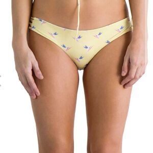 Nirvanic Swim Birds of Paradise Yellow Umika Bikini Bottom Women’s Small